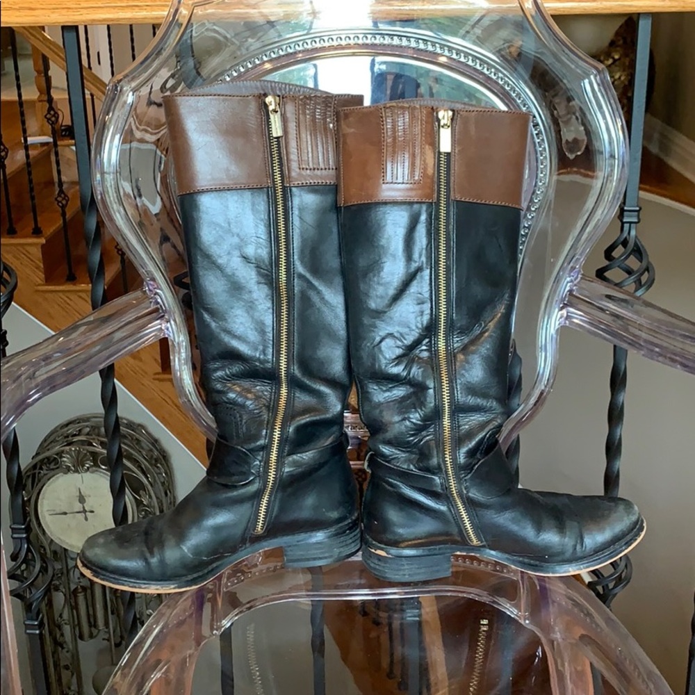 Michael Kors Black & Brown Boots - Picture 4 of 9